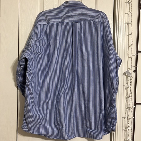 Tommy Hilfiger Men’s Striped Button Down Long Sleeve 17.5 (34-35) - Picture 6 of 9